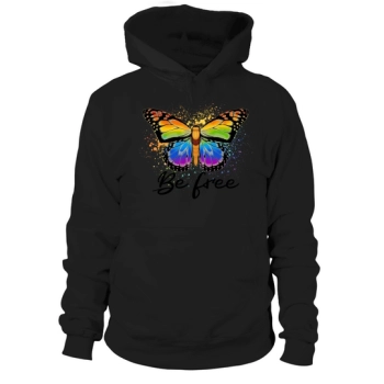 Bee Free Butterfly LGBT Hoodies