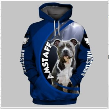 Classical  Blue Dog Pattern Animals Hoodie