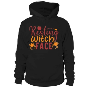 Resting Witch Face Halloween, Witch Halloween Hoodies