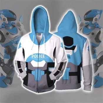 Cos manga Cybercop 3D digital printing  hooded zipper shirt