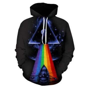 Vintage  Black Boat Pattern Starsky Hoodie