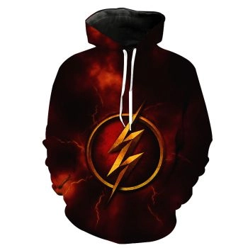 Cute Red Flash Pattern Flash Hoodie