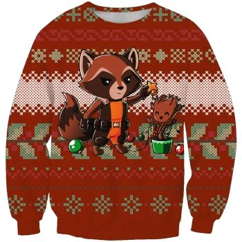 Pretty Red Foxes Pattern Christmas Hoodie
