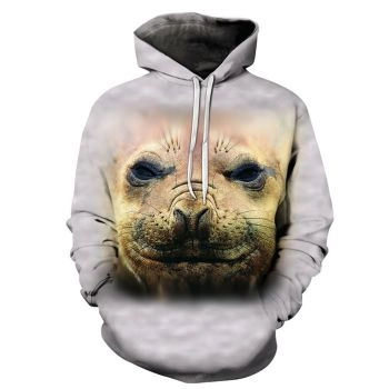 Precious And Cute White Dog Pattern Animals Hoodie