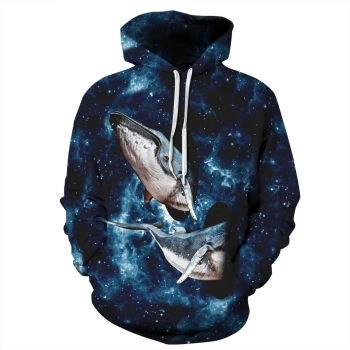 Fashion And Gorgeous Blue Shark Pattern Animals Hoodie