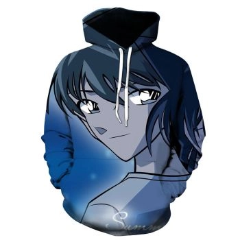 Loose Blue Conan Pattern Detective Conan Hoodie