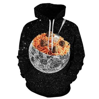 Pretty And Vintage  Black Kimchi Pattern Starsky Hoodie