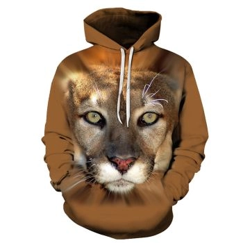 Fashion Brown Dog Pattern Animals Hoodie