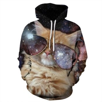 Fashion And Gorgeous Brown Cat Pattern Animals Hoodie
