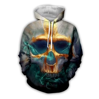 Classical And Elegance Colorful Skull Pattern Halloween Hoodie