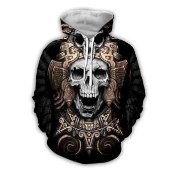 Popular Black Skull Pattern Halloween Hoodie