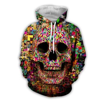 Precious And Cute Colorful Skull Pattern Halloween Hoodie