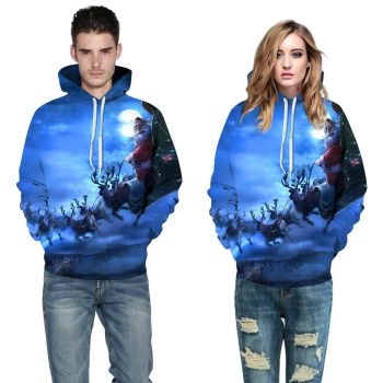  Santa Claus Print Sweatshirt