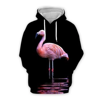 Precious And Cute Black Flamingos Pattern Flamingos Hoodie