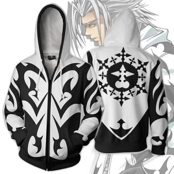 Kingdom Hearts Printed Hooded Zipper Sweatshirt