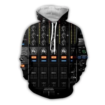 Cute And Loose Black Steering Wheel Pattern Car Hoodie
