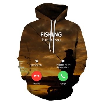  Print to call Loose hooded sweatshirt