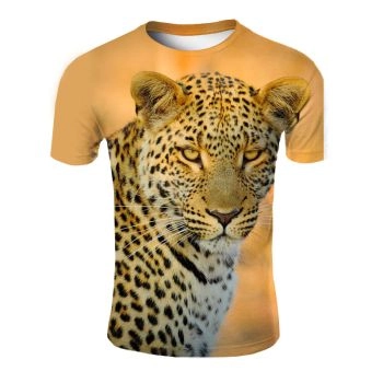  Printed animal pattern cheetah T-shirt