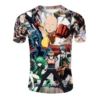  Popular anime character pattern casual T-shirt