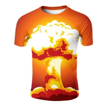   Mushroom cloud series casual Trendy T-shirt