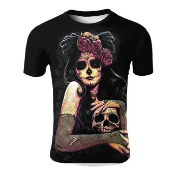  Skull beauty printed T-shirt