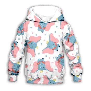 Precious And Gorgeous White Elephant Pattern Animals Hoodie