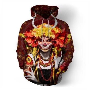  Mask girl animation pattern printed sweatshirt