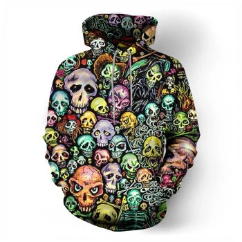  Skull head pile pattern series printed sweatshirt
