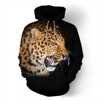  Leopard head 3D pattern fashion casual sweatshirt