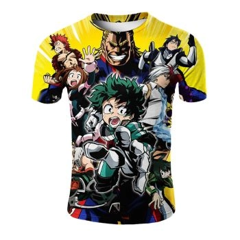 Printed anime character pattern trend T-shirt