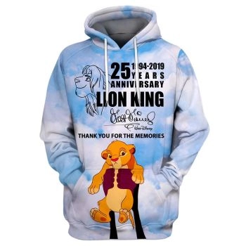 Fashion Blue Lion Pattern Animals Hoodie