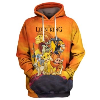 Classical And Elegance Orange Lion Pattern Animals Hoodie