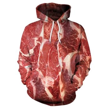 Food panko series printed hooded sweatshirt
