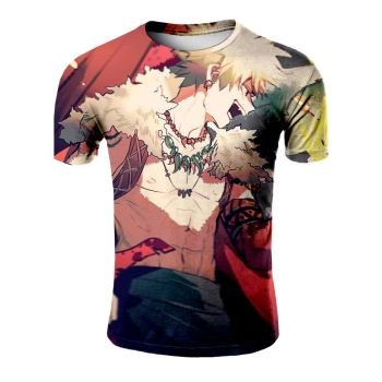 Printed anime character pattern fashion T-shirt
