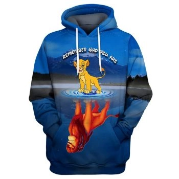 Pretty And Vintage  Blue Lion Pattern Animals Hoodie