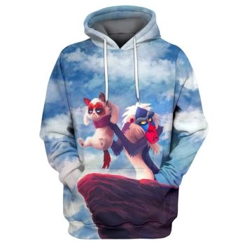 Precious And Cute Blue Lion Pattern Animals Hoodie