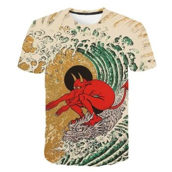 Devil Surf Fashion Casual T-shirt