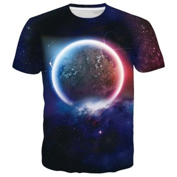 multi-color star model syaimn neutral print T-shirt 