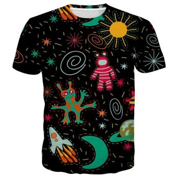 black alien syaimn neutral print t-shirt