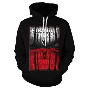  Stranger Somethings Printed Hooded Sweatshirt