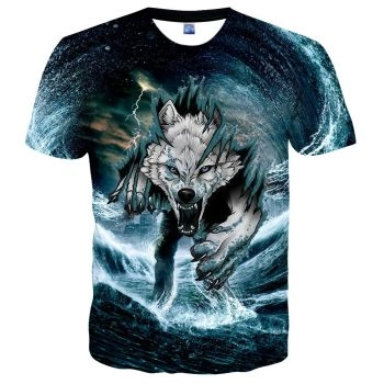 wolf-blue Hgvoetty Neutral Print T-shirt