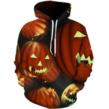  Halloween horror pumpkin hooded fashion sweater 