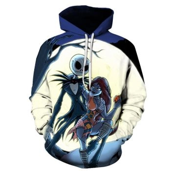 Halloween series skull casual hooded sweatshirt