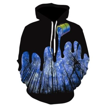 Creative starry sky casual hooded sweatshirt