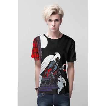 Moon Knight T-shirt: Waxing Crescent in Black for a Growing and Powerful Style