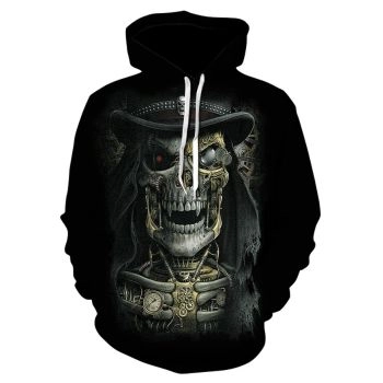  New printed evil spirit knight death skull sweatshirt