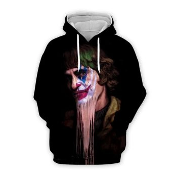 Street Style Black Clowns Pattern Horror Hoodie