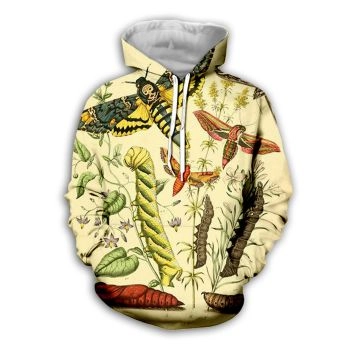 Loose Colorful Butterfly Pattern Animals Hoodie