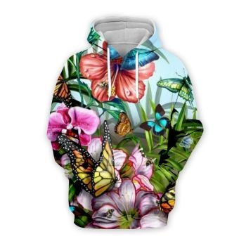 Generous And Beautiful Colorful Butterfly Pattern Animals Hoodie