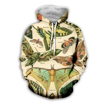 Fashion Colorful Butterfly Pattern Animals Hoodie